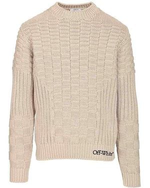 Off-White c/o Virgil Abloh Arrow Cotton Jumper - Natural