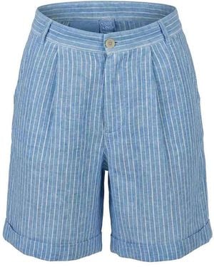 120% Lino Bermuda - Blue