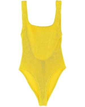 Hunza G Square Neck One-Piece Swimsuit - Yellow