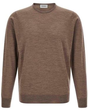 John Smedley Pull Col Rond - Marron