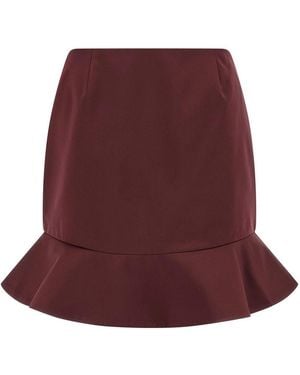 ROTATE BIRGER CHRISTENSEN Flounced Skirt - Red
