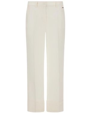 Herno Lightweight Linen Cigarette Pants - White