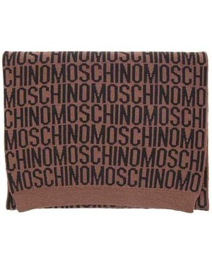 Moschino Logo Scarf - Brown
