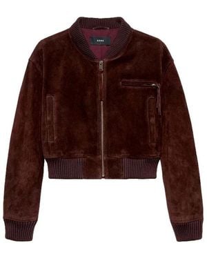 Arma Elettra Gritty Suede Jacket - Red