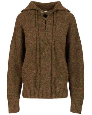 Isabel Marant Lace-Up Jumper - Green