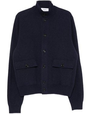 Lardini Wool Bomber Jacket - Blue