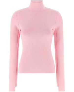 Courreges Interlock Viscose Sweater - Pink