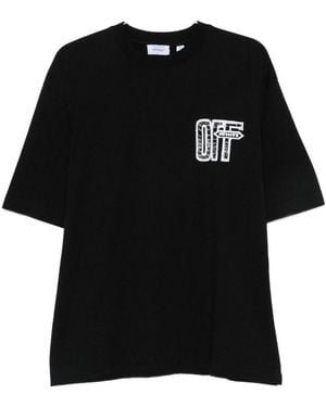 Off-White c/o Virgil Abloh Motion Arrow Skate Cotton T-Shirt - Black