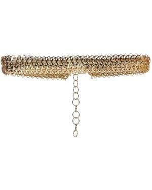Rabanne Adjustable Disc Metal Belt - Natural