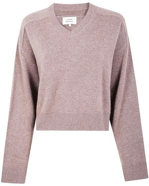 Loulou de Saison Anzor Lds V Neck Boxy Jumper - Pink