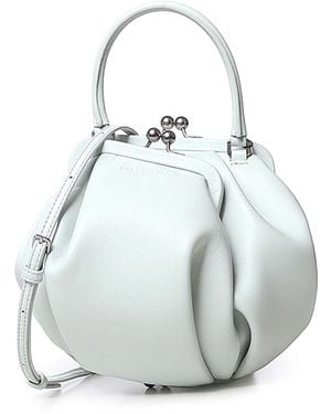 Marc Jacobs Wave Kisslock Nappa Leather Bag - White