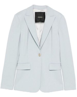 Pinko Blazer With Peak Lapels - Blue
