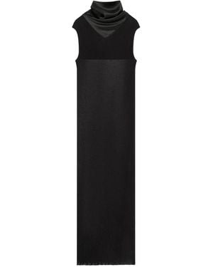 Lanvin Pleated Jersey Dress - Black