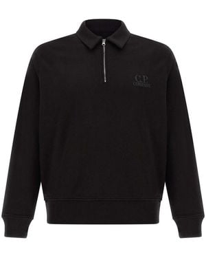 C.P. Company Cotton Fleece Sweatshirt - Black