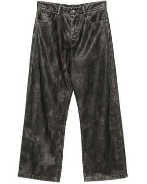 Palm Angels Leather Pant - Gray