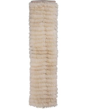 Agnona Mink Fur Scarf Insert - White