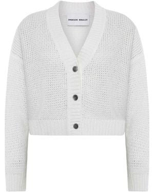 EMERSON RENALDI Cropped Oversized Cardigan - White