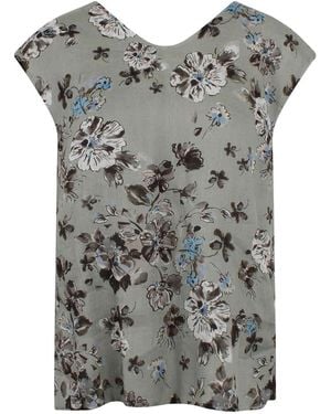 Max Mara Sleeveless Top With Self-Tie Sashes - Gray