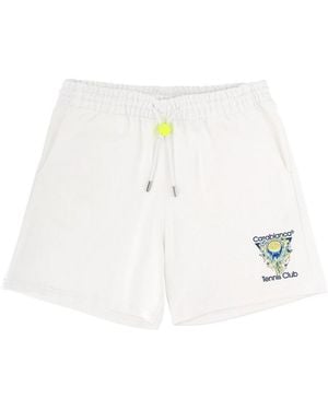 CASABLANCA Shorts With Logo - White