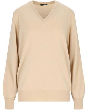 Canessa V-Neck Jumper - Natural