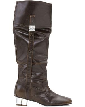 Ganni Dark Knee-High Boots - Brown
