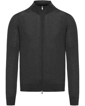 Nome Zipped Wool Jumper - Black