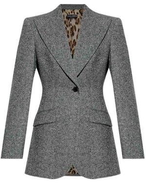 Dolce & Gabbana Single-Breasted Blazer - Gray