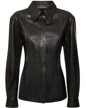 Alberta Ferretti Leather Shirt - Black