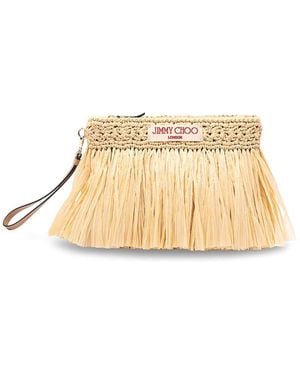 Jimmy Choo Zipped Flat Pouch - Natural