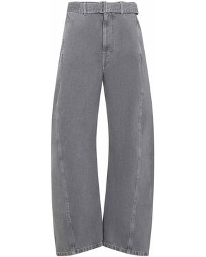 Lemaire Twisted Belted Jeans - Gray