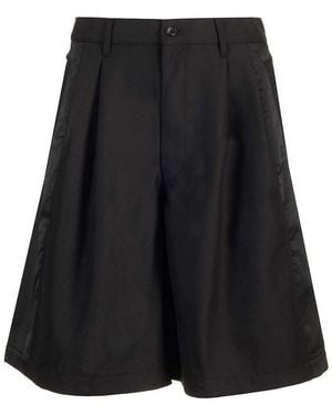 Comme des Garçons Wool Gabardine Shorts - Black