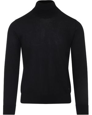 Brioni Cashmere And Silk Turtleneck Sweater - Black