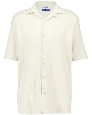 Off-White c/o Virgil Abloh Off_White Cream Terry Bowling Shirt