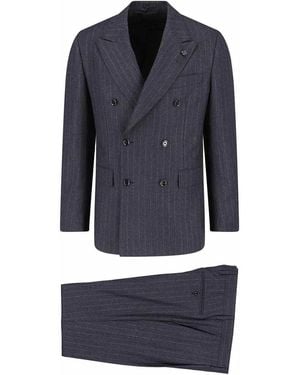 Lardini Double-Breasted Suit - Blue