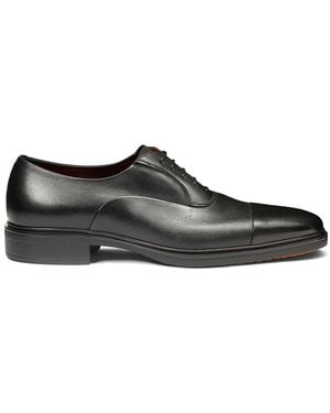 Santoni French Leather And Rubber Background - Black