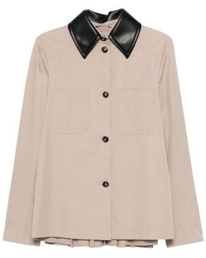 Sportmax Cotton Blend Trench Coat - Natural