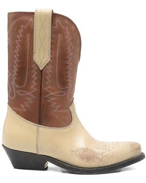 Golden Goose Wish Star Leather Boots - Brown