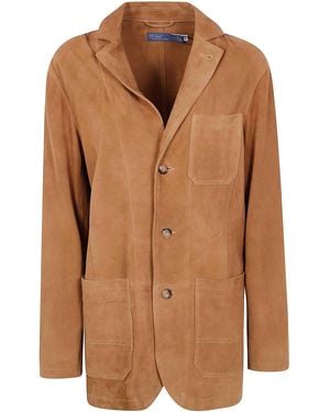 Polo Ralph Lauren Leather & Skinis Sportt Blazer - Brown