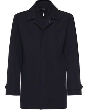 Fay Stretch Jersey Morning Jacket - Blue