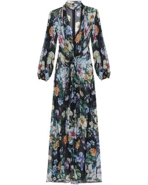 Dolce & Gabbana St Mix Flowers Long Dress - White
