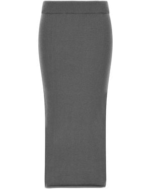 Entire studios Raw Knit Skirt - Grey