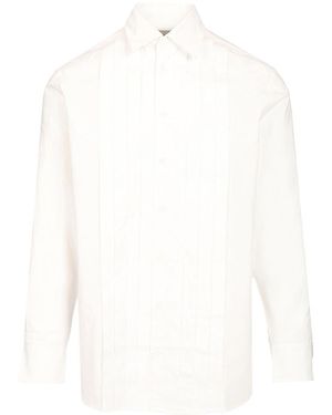 Paul Smith Shirt With Pleats On The Front - White