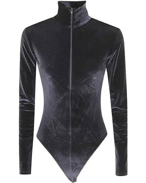 Filippa K Velvet Zip Body - Black
