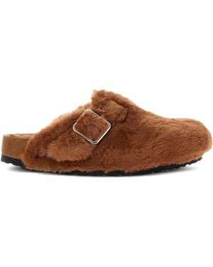 Birkenstock Mules With Ankle Strap - Brown