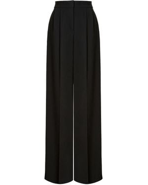 Alberta Ferretti Cady Stretch Wide Leg Pants - Black