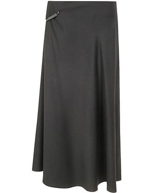 Antonelli Osaka Round Skirt With Brooch - Grey