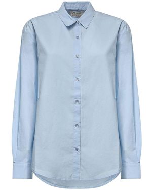 MC2 Saint Barth Brigitte Poplin Shirt With Hello Kitty Print - Blue