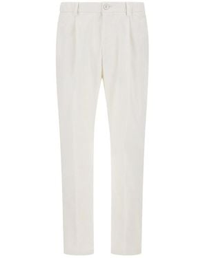 Herno Stretch Twill Trousers - White