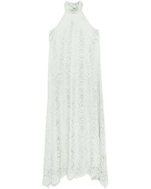 D. EXTERIOR Light Halter Midi Dress - White