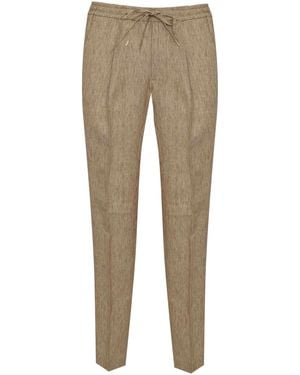 Briglia 1949 Wimbledons Tobacco Linen Trousers - Natural